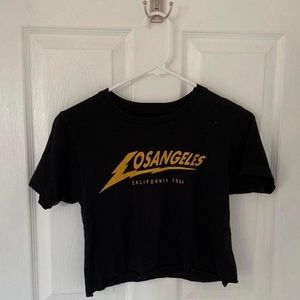 brandy melville los angeles lightning bolt serena crop top